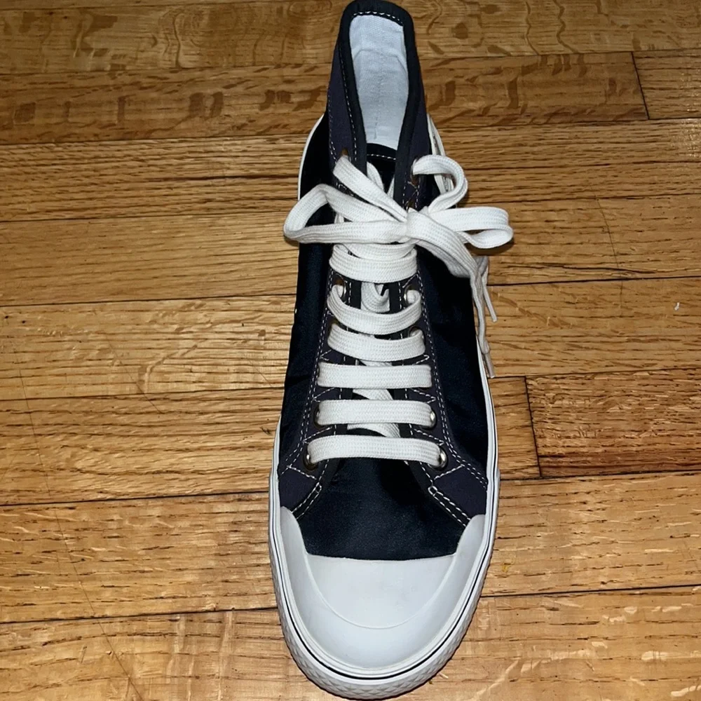 Stella McCartney Womens Logo High-Top Sneakers Dark Navy Blue -LEFT SHOE ONLY